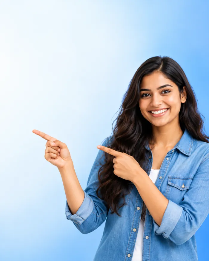 Learner pointing to start learning